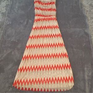 Cynthia Rowley Boho Strapless Chevron Maxi Dress